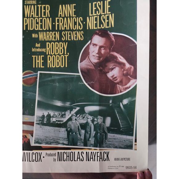 1995 FilmPrints Forbidden Planet Poster 28x22 MGM Reprint Sci-Fi Robby Robot - Picture 8 of 10